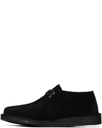 Chaussures derby en daim noires Clarks Originals