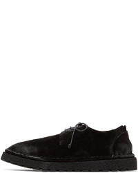 Chaussures derby en daim noires Marsèll