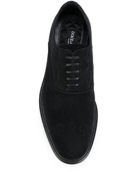 Chaussures derby en daim noires Dolce & Gabbana