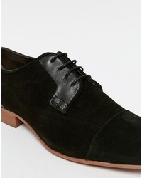 Chaussures derby en daim noires Asos
