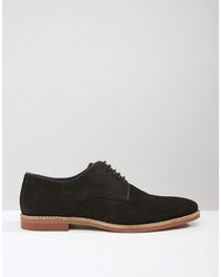 Chaussures derby en daim noires Asos