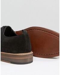 Chaussures derby en daim noires Asos