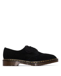 Chaussures derby en daim noires Dr. Martens