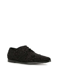 Chaussures derby en daim noires Dolce & Gabbana