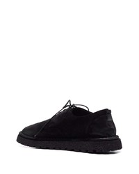 Chaussures derby en daim noires Marsèll