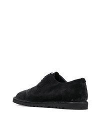 Chaussures derby en daim noires Alberto Fasciani