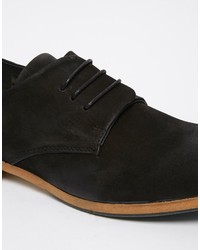 Chaussures derby en daim noires