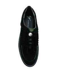 Chaussures derby en daim noires Giuseppe Zanotti Design