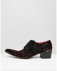 Chaussures derby en daim noires Jeffery West