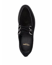 Chaussures derby en daim noires Saint Laurent