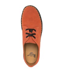 Chaussures derby en daim orange Dr. Martens