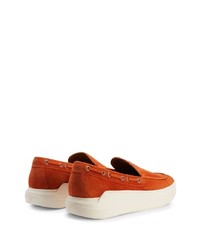 Chaussures derby en daim orange Giuseppe Zanotti