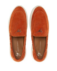 Chaussures derby en daim orange Giuseppe Zanotti