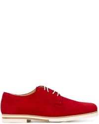 Chaussures derby en daim rouges Mr. Hare