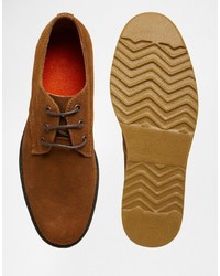 Chaussures derby en daim tabac Bellfield