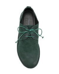 Chaussures derby en daim vert foncé Marsèll