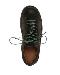 Chaussures derby en daim vert foncé Marsèll