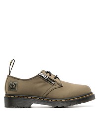 Chaussures derby en toile épaisses olive