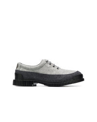 Chaussures derby en toile gris foncé