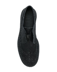 Chaussures derby en toile noires Yohji Yamamoto