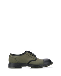 Chaussures derby en toile olive Pezzol 1951
