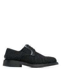 Chaussures derby en toile tressées noires