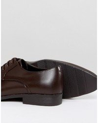 Chaussures derby marron foncé Asos