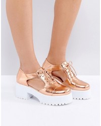 Chaussures dorées Asos