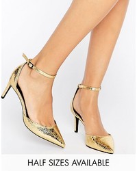 Chaussures dorées Asos
