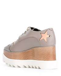 Chaussures en cuir à étoiles grises Stella McCartney