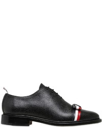 Chaussures en cuir à rayures horizontales noires