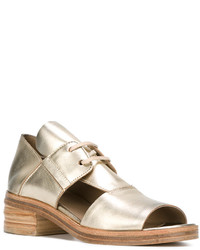 Chaussures en cuir dorées Marsèll
