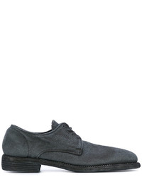 Chaussures en cuir gris foncé Guidi