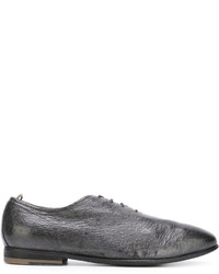 Chaussures en cuir gris foncé Officine Creative