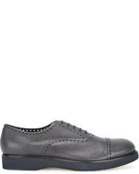 Chaussures en cuir grises Giorgio Armani