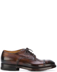 Chaussures en cuir marron foncé Silvano Sassetti