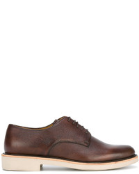Chaussures en cuir marron Giorgio Armani