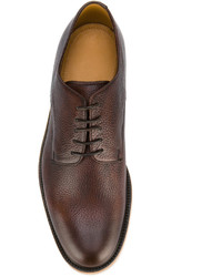 Chaussures en cuir marron Giorgio Armani