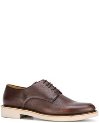 Chaussures en cuir marron Giorgio Armani