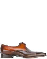 Chaussures en cuir marron Santoni