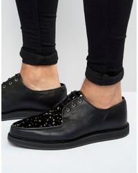 Chaussures en cuir noires Asos