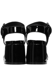 Chaussures en cuir noires MM6 MAISON MARGIELA