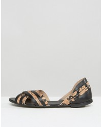 Chaussures en cuir noires Asos