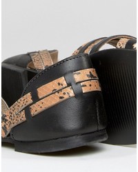 Chaussures en cuir noires Asos