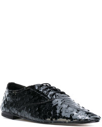 Chaussures en cuir noires Saint Laurent