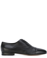Chaussures en cuir noires Santoni