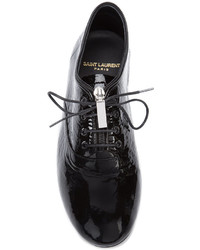 Chaussures en cuir noires Saint Laurent