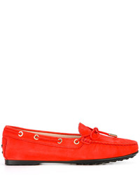 Chaussures en cuir rouges Tod's