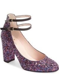 Chaussures en cuir violet clair