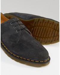 Chaussures en daim grises Dr. Martens